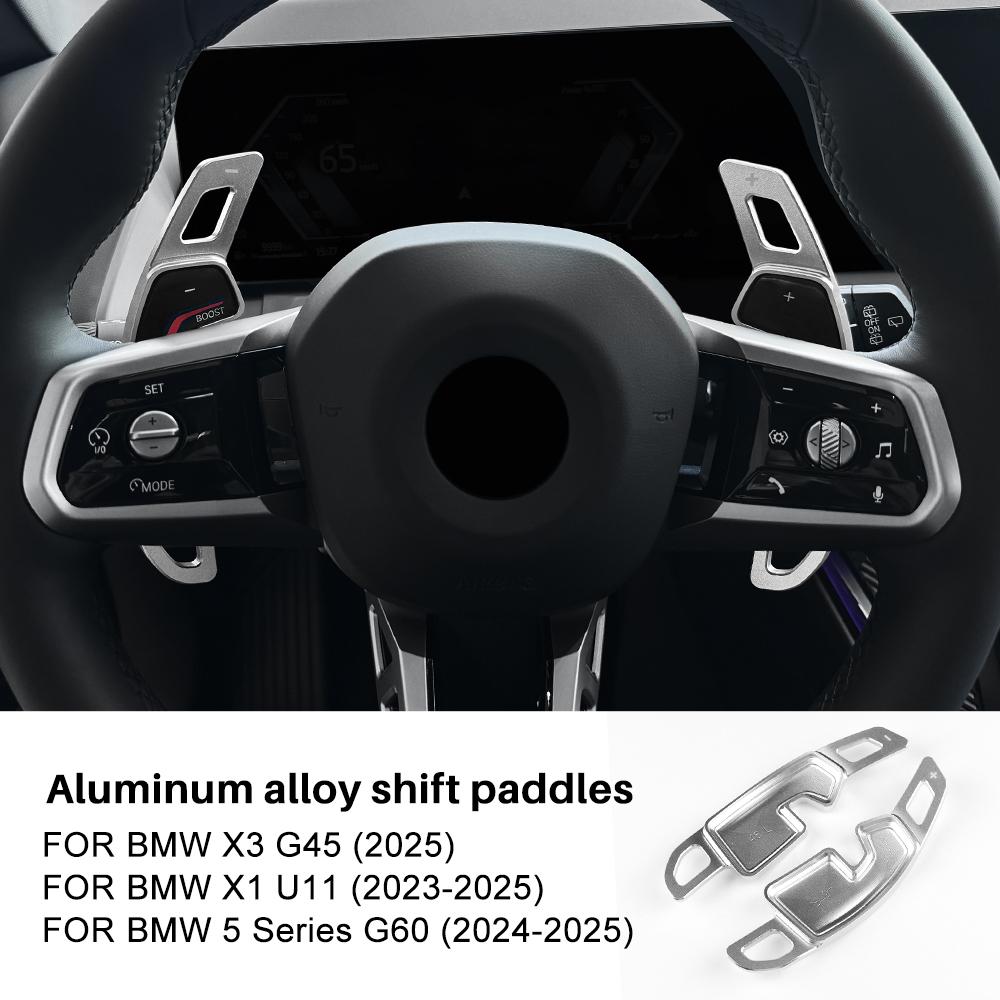 

Car Steering Wheel Shift Paddle Shifter for BMW X3 G45 2025 X1 U11 -2025 5 Series G60 2024 2025 Interior Trim Sticker for G60 2024-2025