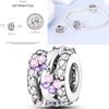 Inlaid Zirconium Sun 925 Silver Travel Balloon Butterfly Love Family Sister Heart Charm Fits Women Jewelry