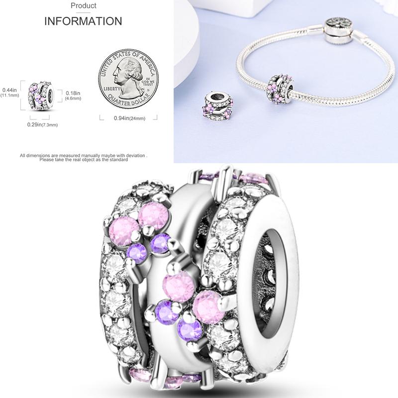 Inlaid Zirconium Sun 925 Silver Travel Balloon Butterfly Love Family Sister Heart Charm Fits Women Jewelry