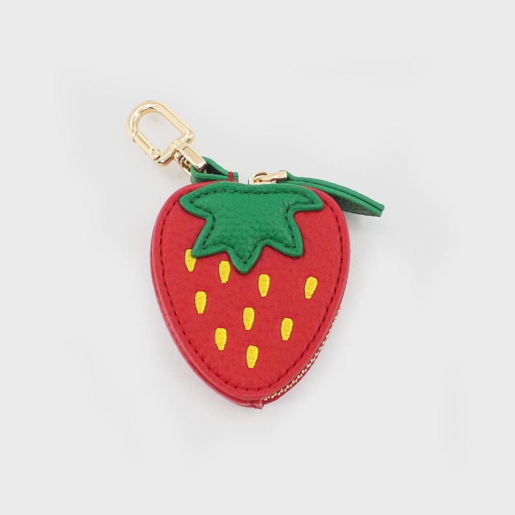Strawberry Fruit Coin Purse Keychain: Mini Gift Pouch Pendant