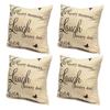 Nieuwe Live Laugh Love Quotes Kussenhoes Woondecoratie Katoenen Linnen Kussensloop