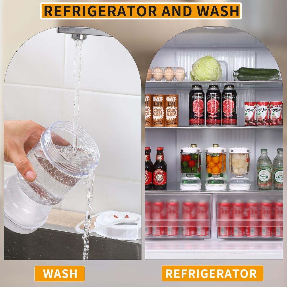 Leakproof Pickle Olive Container 50oz Vegetable Dehydrator Pickle Juice Separator Jar Jalapeno