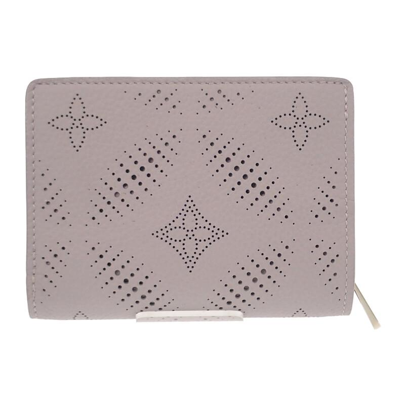Louis Vuitton M13470 Bifold Wallet Bloom Grey/pink Monogram Mahina Women