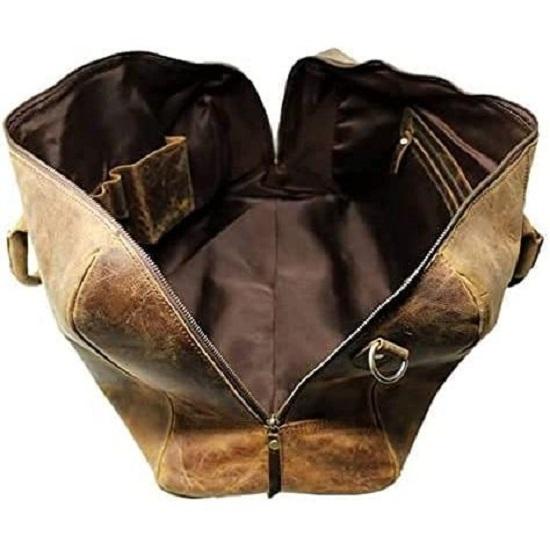 Buffalo Leather Duffle Bag Cestovní příruční zavazadlo přes noc do posilovny 20"