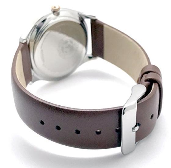 Citizen Slim Watch with Genuine Leather Strap and Spare Strap Domestic Model Eco-Drive Men's Solar-Powered Included. Number BJ6484-50A/LBR [Used]