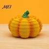 Unique Seasonal Room Ornament Handmade Resin Pumpkin Figurine Halloween Decor, Simulated Knit Tabletop Statue, Ornaments Mini Fall Holiday for