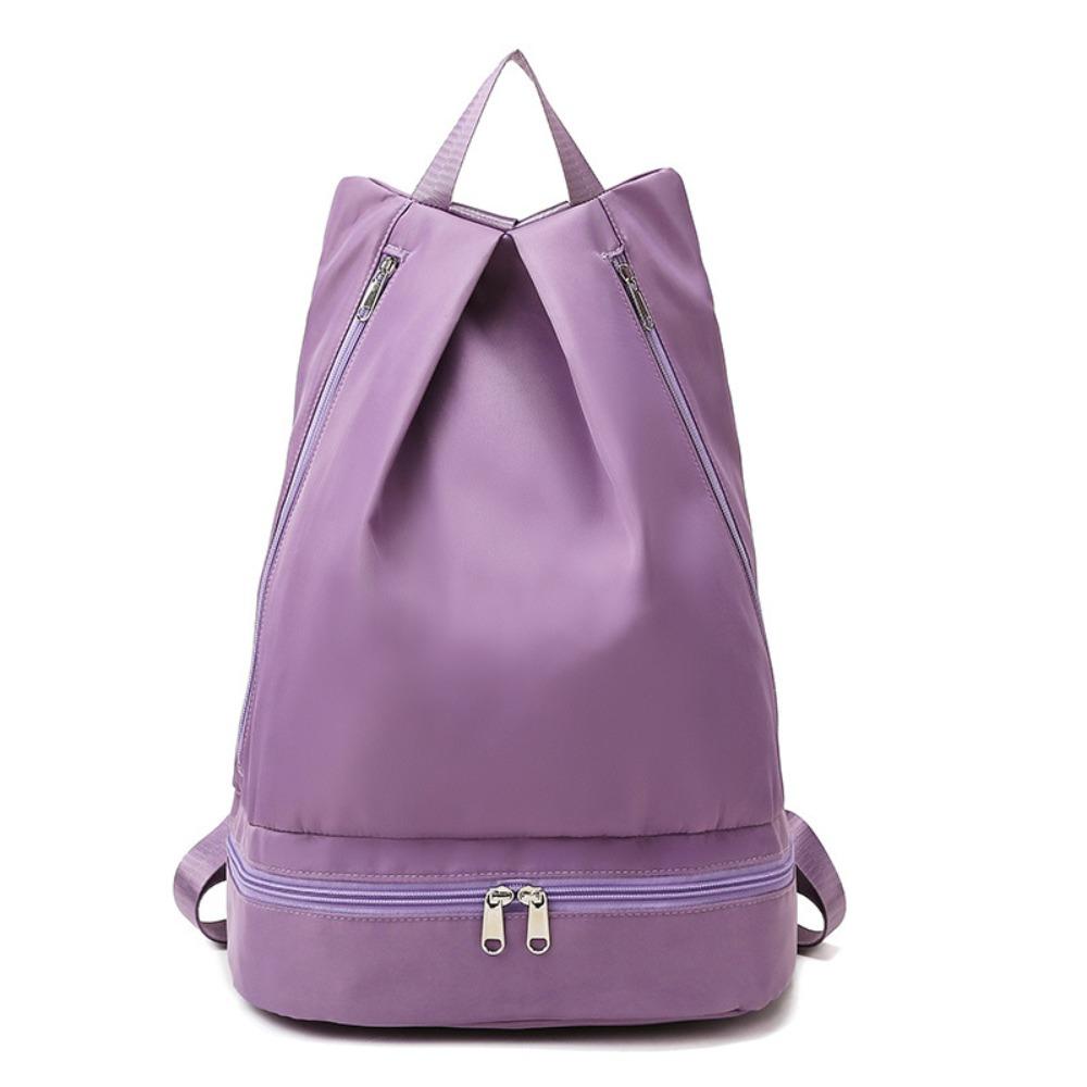 Large Capacity Wet Dry Separation Fitness Bag Zip Backpack Basketball Soccer Pouch  Hiking