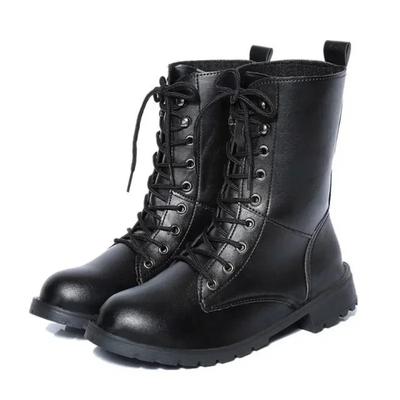 New Lace-Up Women'S Motorcycle Boots Women British Style Ankle Boots Gothic Punk Low Heel Classic Boot Female Shoes