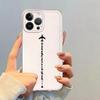 Airplane Lines With Heart Case for iPhone 17 Pro Max Air 7 8 16 12 Mini XS Max 15 11 13 Pro XR 14 Plus Soft Phone Cover