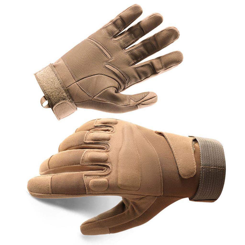 Protective Gloves Full Finger M Size Microfiber Leather Breathable Wind Proof Riding Gloves for Outdoor Training