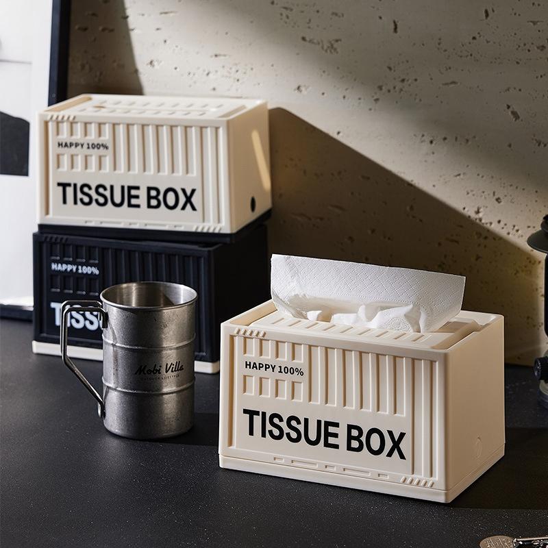 Plastic Tissue Box Holder Paper Storage For Living Room Napkin Holder Container With Lid For Home Office