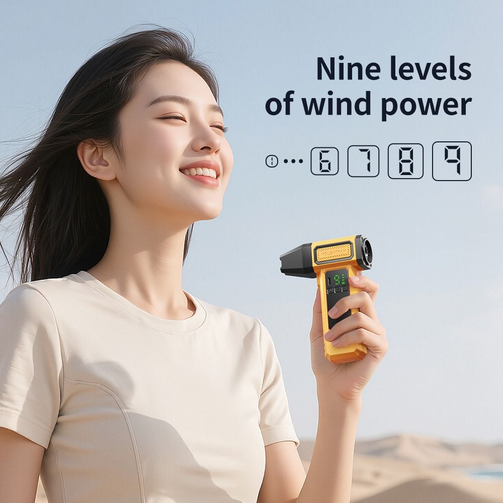 Brushless Motor Handheld Turbo Violent Fan 400000RPM Powerful Dust Blower Outdoor Cooling