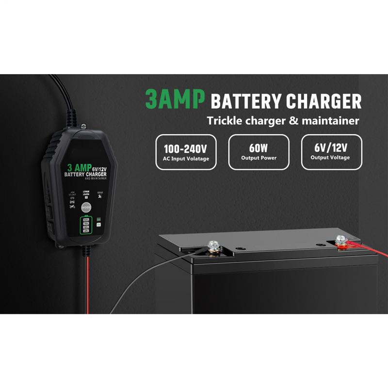 Car Battery Maintainer Car And Motorcycle 3A Battery Charger Automotive Battery Charger Maintainer For Driving Safety For