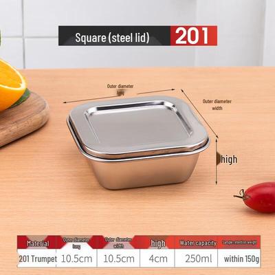 304 Stainless Steel Sample Box with Lid