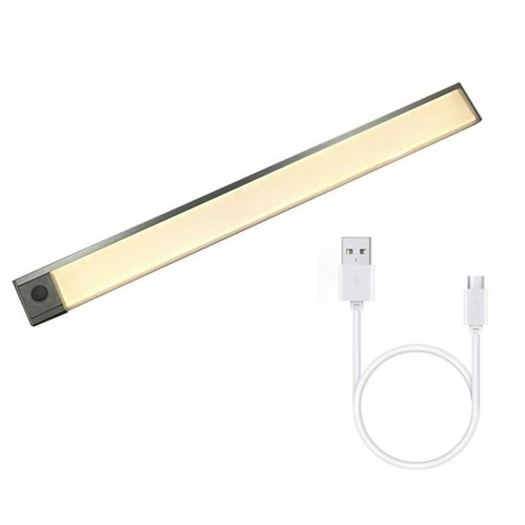 

Under Cabinet Light 40cm LED Motion Sensor Light Under Counter Closet Lighting USB Rechargeable Battery Yellow Light
