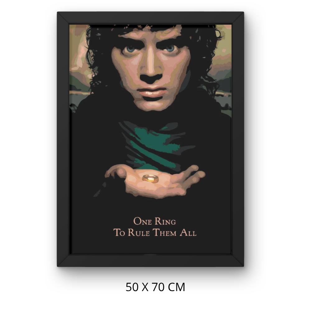 Obraz Do Malowania Po Numerach Z Ramą Frodo Z Pierścieniem 50X70 Cm