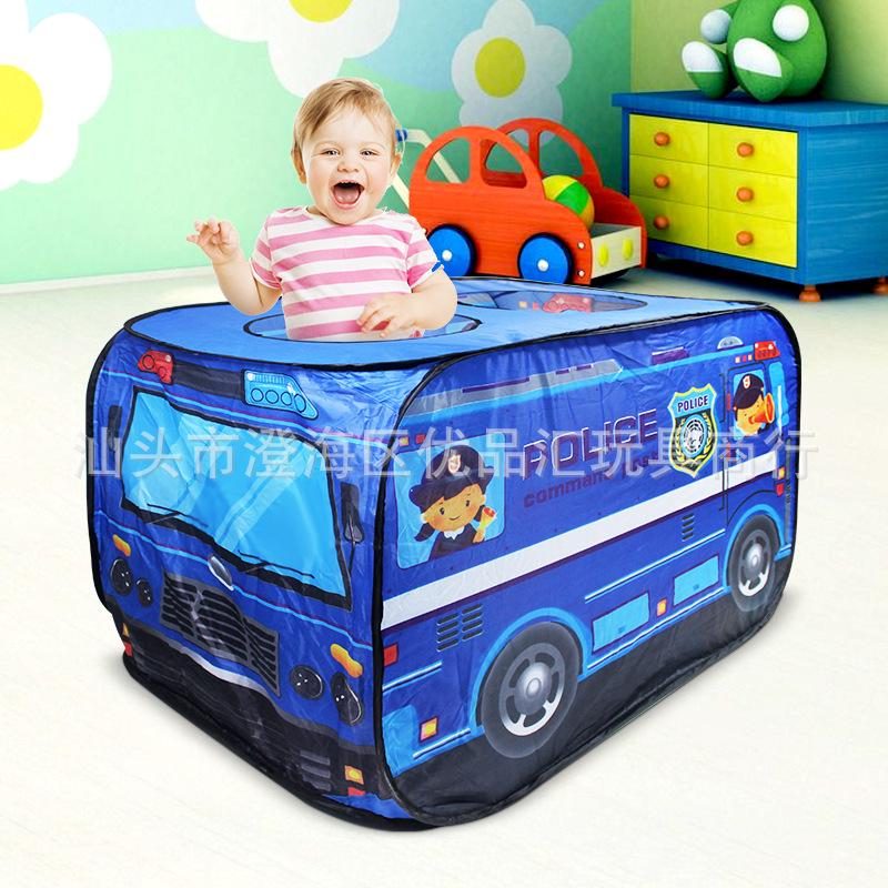 Children's Foldable Car Tent Playhouse - Indoor Pretend Play & Educational Toy for Ages 4-6