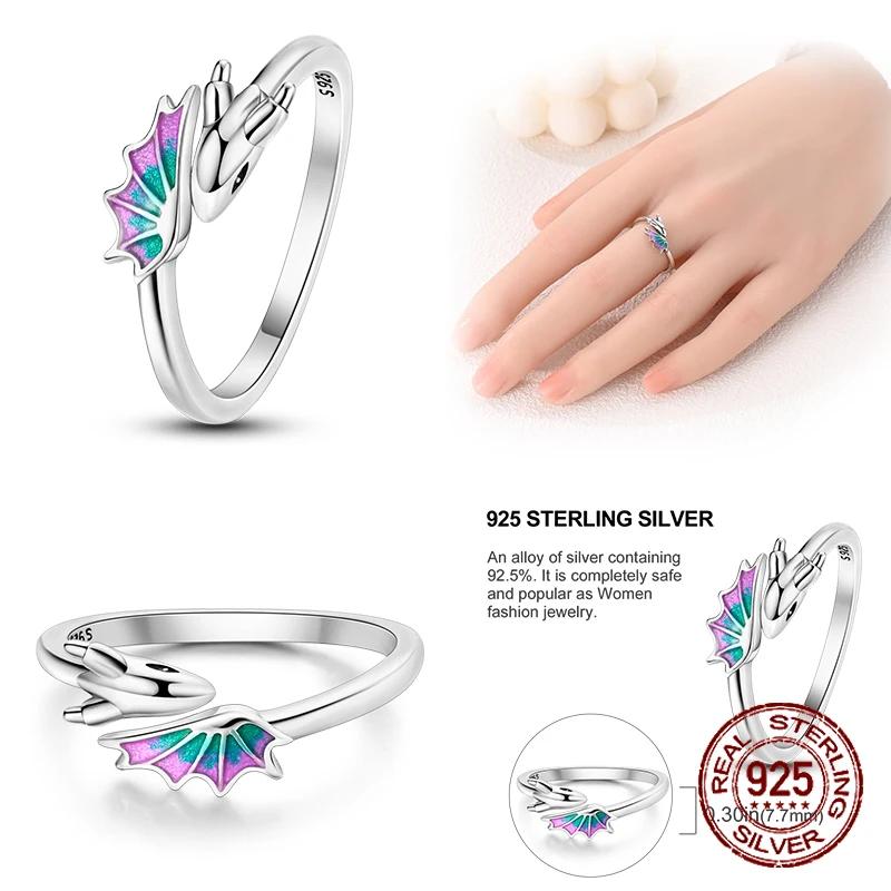 butterfly flower snake Original Luminous Firefly Rings Eternal Heart-Shaped Zircon Rings Fine Wedding Jewelry Gifts
