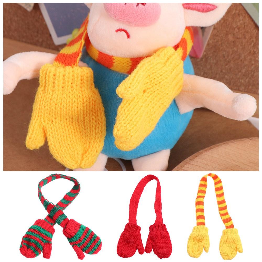 Pretend Play 1:12 Doll Clothes Neck Scarf Mini Dolls Hat Doll Scarf with Gloves  Photographic Prop