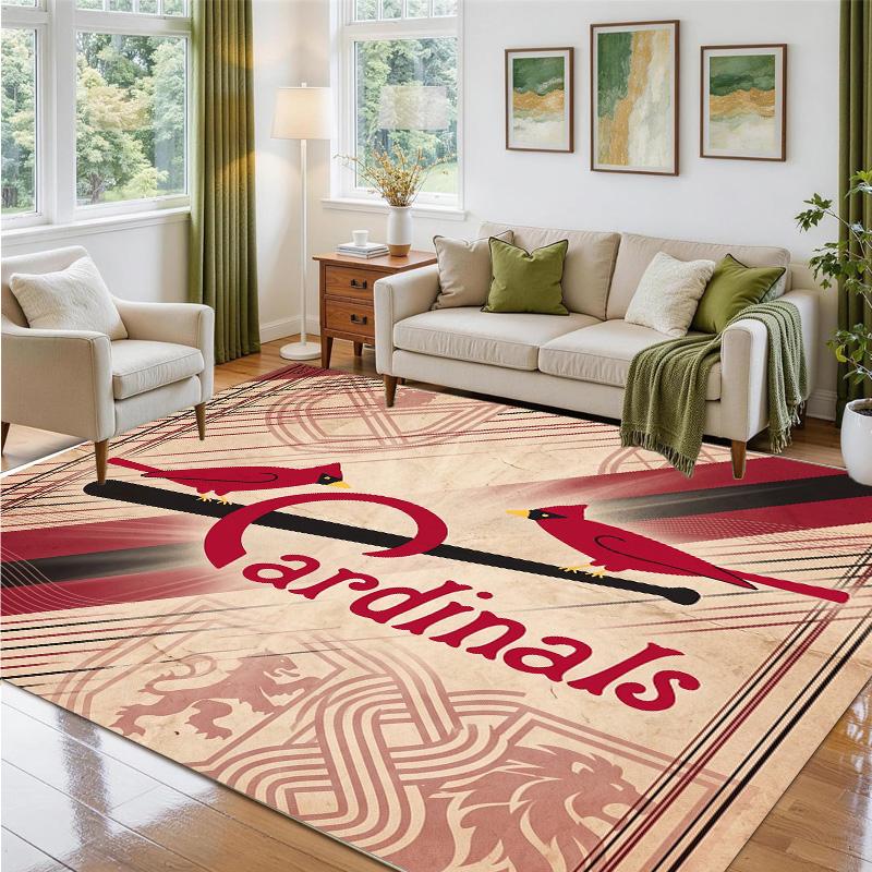St. Louis Cardinals Design Kristall Samt Teppich Weiche Dekorative Matte für Schlafzimmer Eingang