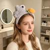 Kaninchen-Stirnband Weicher Plüsch Breiter Rand Verdickter Kern Bequeme Passform Haarreif 3D Kaninchen Karotte Make-up Gesichtswasch-Kopfschmuck