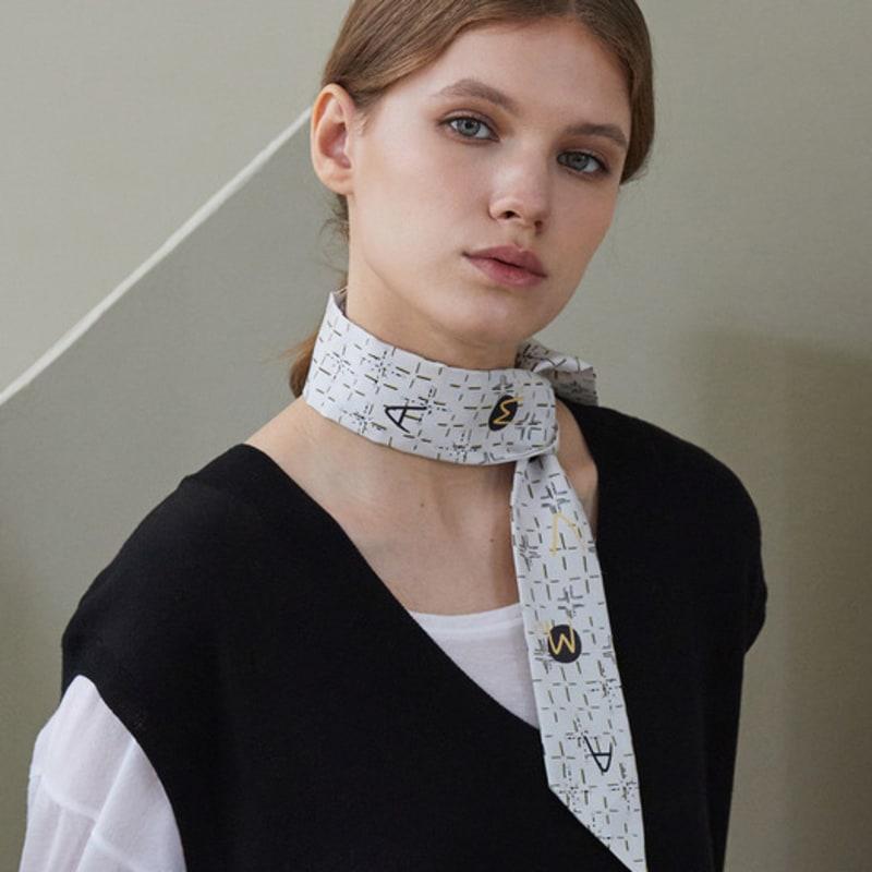 

ANA MAISON A fine lady Twilly Silk Scarf [PMT-1417] A fine lday