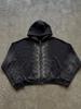2025 New Dark Style Loose Pullover Zipper Pattern 3D Print Versatile Unisex Long-Sleeve Hoodie