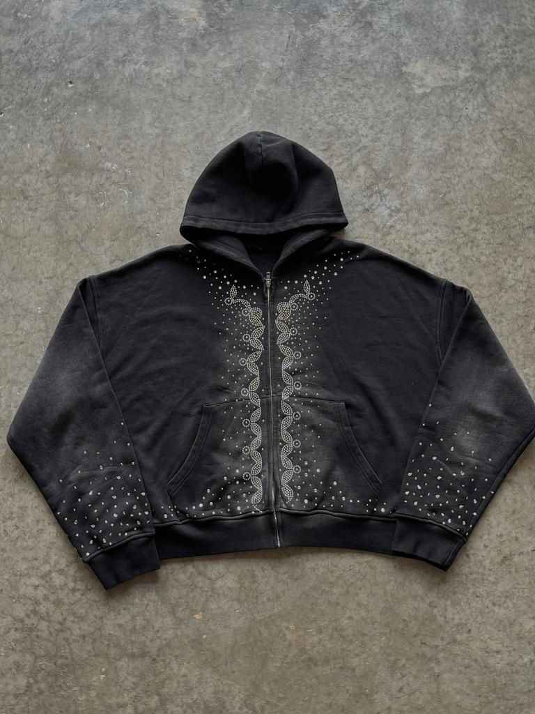 2025 New Dark Style Loose Pullover Zipper Pattern 3D Print Versatile Unisex Long-Sleeve Hoodie
