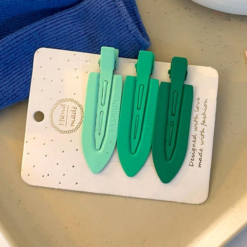 Grampos de cabelo sem costura simples de cor sólida sem dobra franja lateral grampo de maquiagem acessórios de lavagem de rosto grampos de cabelo para meninas