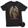 Camiseta Unissex Design Fé Arcanjo Miguel Não Tenha Paz Com o Mal