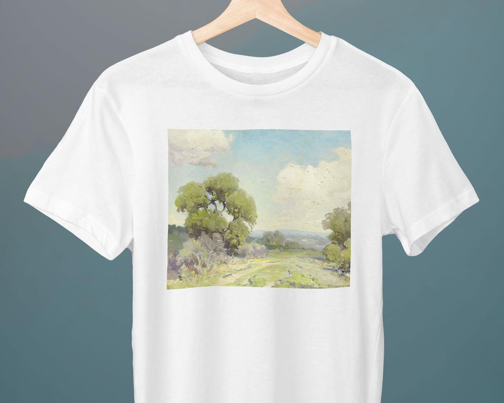 Morning in the Live Oaks, Boerne, Texas, Julian Onderdonk Painting, Unisex T-Shirt, Landscape T-Shirt, Art T-Shirt