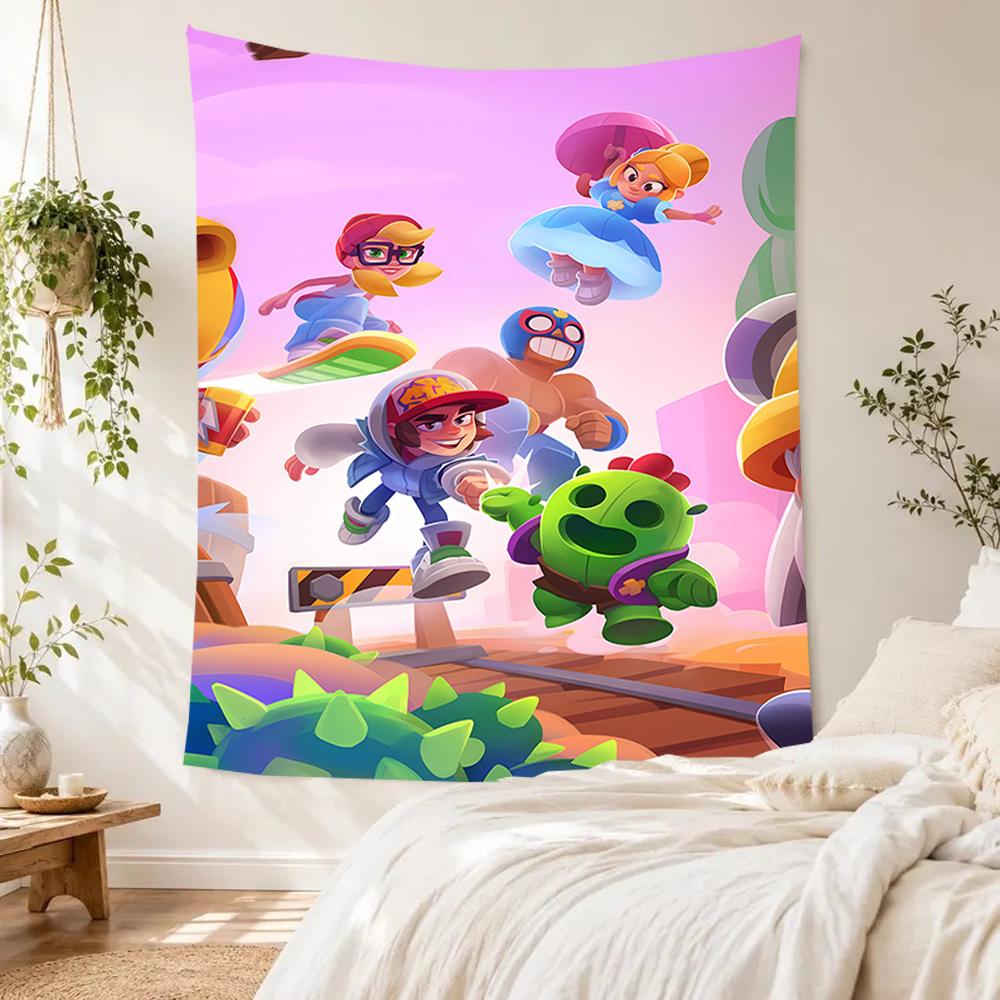 Brawl Stars Boho Wall Tapestry Rustic Farmhouse Ideal for Reading Corner Balcony Dorm Wall Versatile Decor Gallery Wall Gift for Birthday