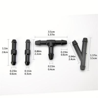 Front Windscreen Wiper Arm Washer Nozzle Jets 4 Way W/ 2m Pipe Hose Connectors