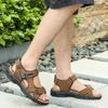Fashion Brand Classic Mens Sandals Summer Genuine Leather Sandals Men Outdoor Casual Lightweight Sandal Fashion Men Sneakers Size 38-46