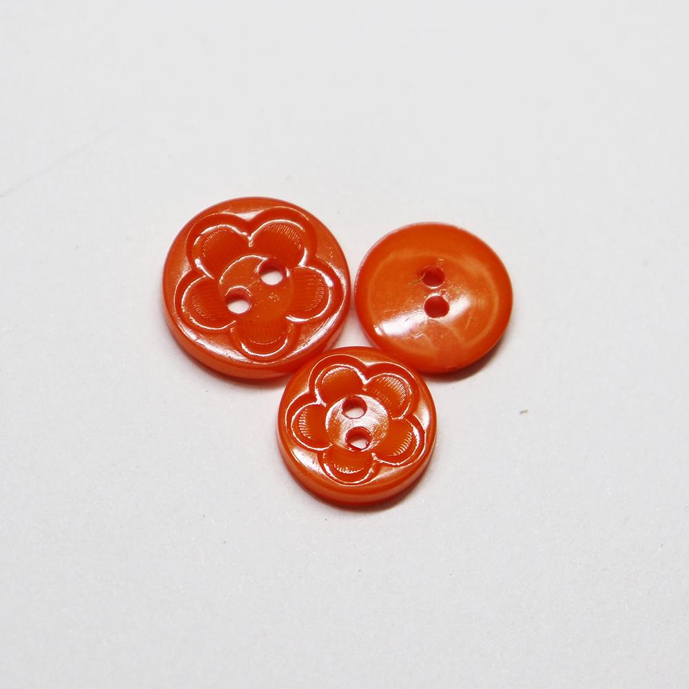 Niucky Basic Nylon Flower Buttons 2 Holes Flatback Washable Scrapbooking Craft Buttons 15mm 12.5mm 12 Colors