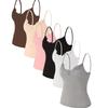 Sexy Lace-Panel V-Neck Strapless Tank Top for Women Multi-Colour Comfortable Fashionable Slim-Fit Versatile Base Layer Beautiful Back Design