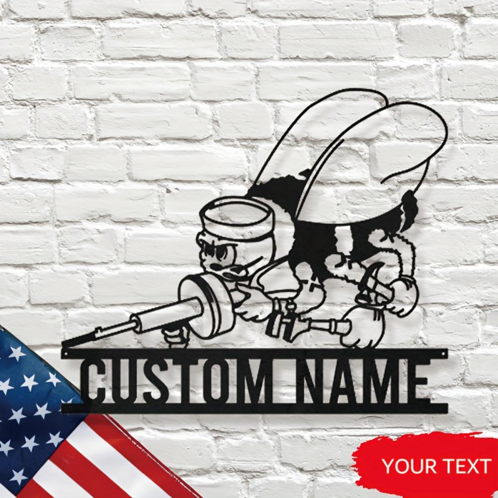 Custom Metal Sign Marine Veteran Gift Personalized Retirement Decor