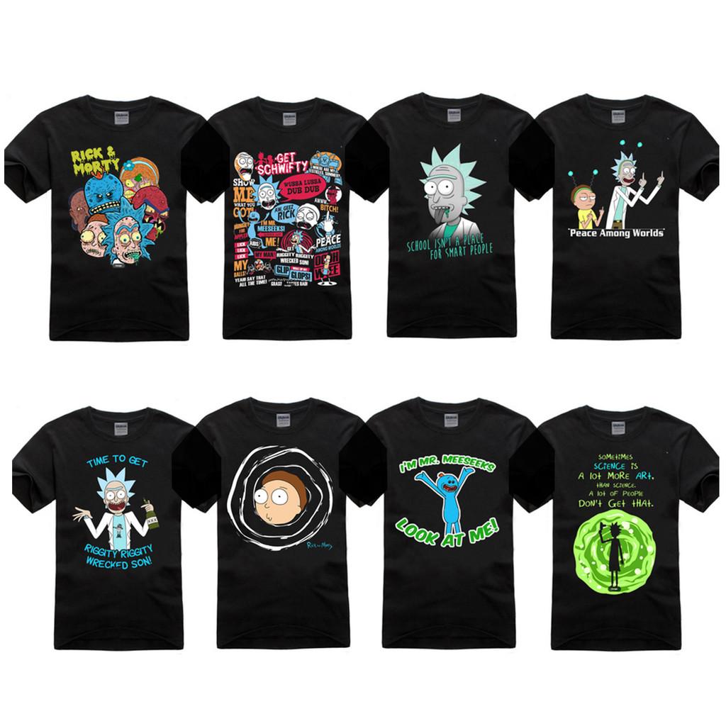 Rick And Morty T Shirt Men Short Sleeve Polyester Breathable Summer Casual Style For Teens