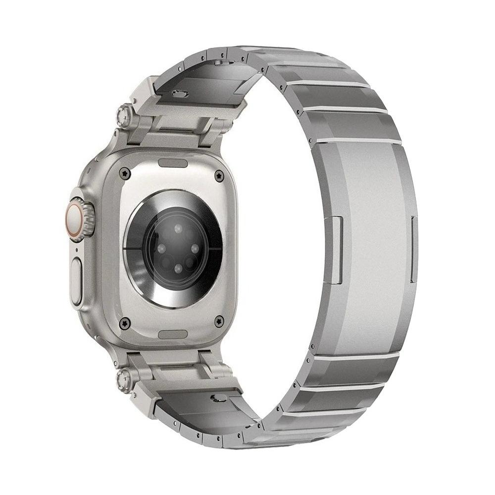Cinturino di lusso in acciaio inossidabile per Apple Watch Ultra 3 49mm Cinturino da uomo Per iWatch Serie 11 10 46mm 9 8 7 6 5 SE 45mm 44mm Braccialetto