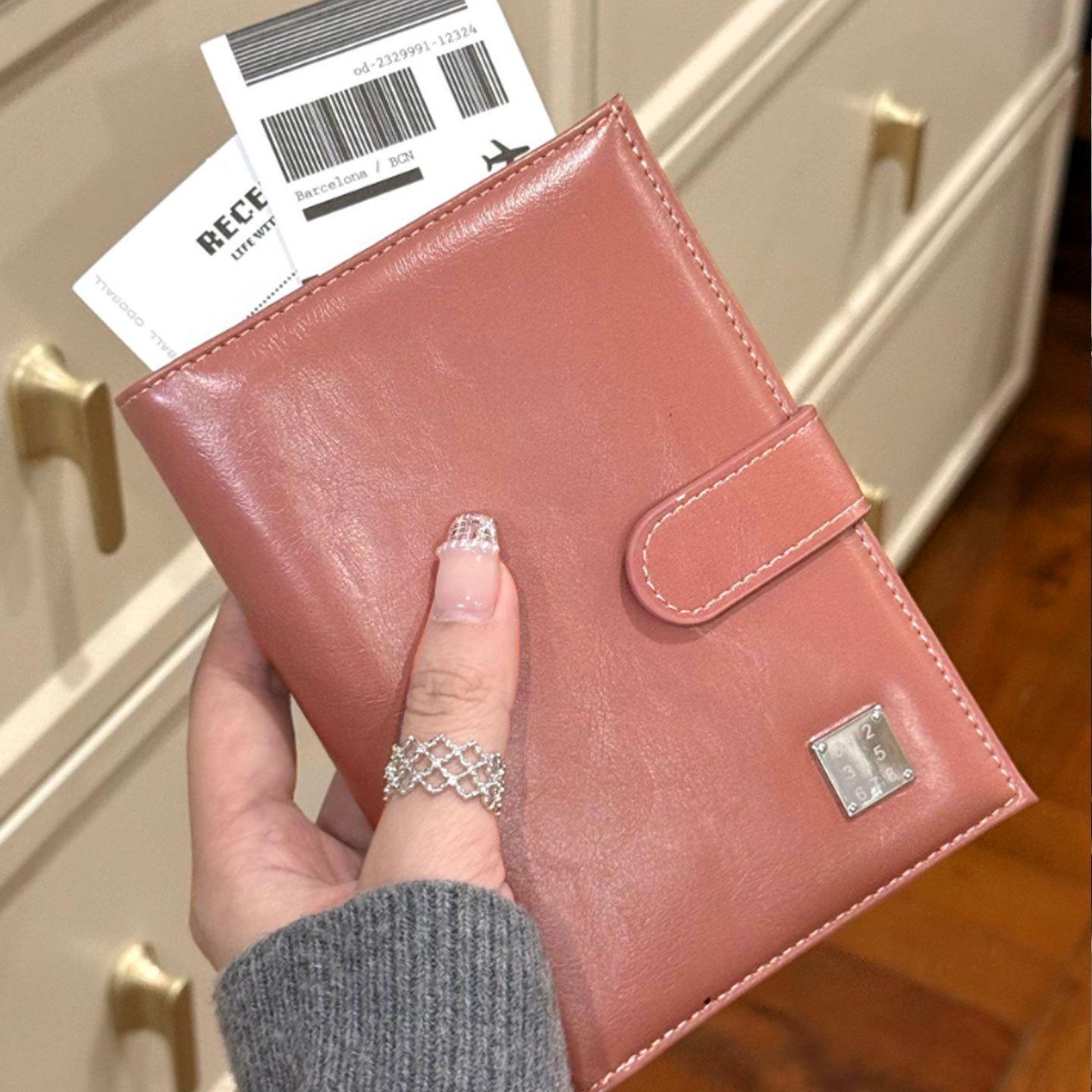 

Жіночий тримач для паспорта та гаманець: Багатофункціональний гаманець для зберігання монет, квитків, карток та документів для подорожей