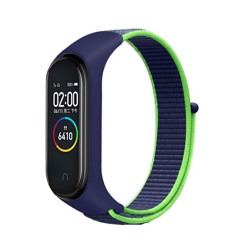 Nylonschlaufe für Xiaomi Mi Band 9 8 7 4 3 5 6 Smartwatch Armband Sport Correa Atmungsaktives Ersatzarmband an Miband 6 8 Armband