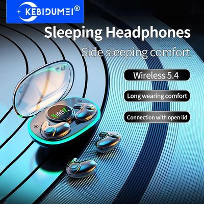 Fones de Ouvido Bluetooth 5.3 para Dormir Inovadores Fones de Ouvido IPX5 à Prova d'Água Redução de Ruído Fones de Ouvido Touch Control Fones de Ouvido Sem Fio