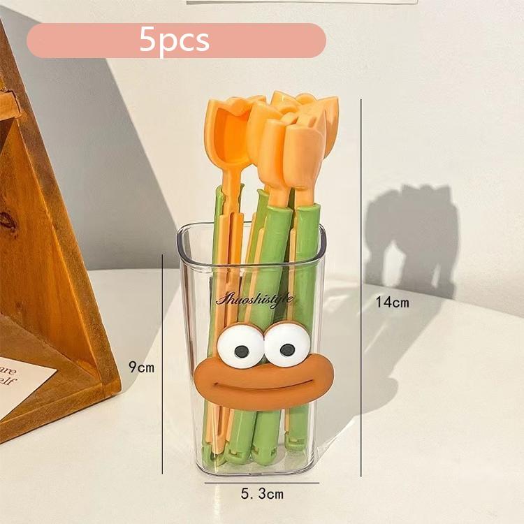5 Bag Clips Portable Food Snack Bags Sealed Clips Food Preservation Organizer Sealed Clips Kitchen Storage Tools