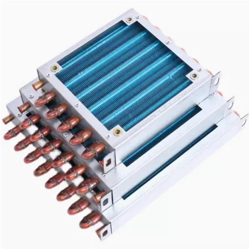 1PCS Refrigerator Freezer Aluminum Fin and Copper Tube Heat Exchanger with Fan Small Shell Condenser Radiator Fan