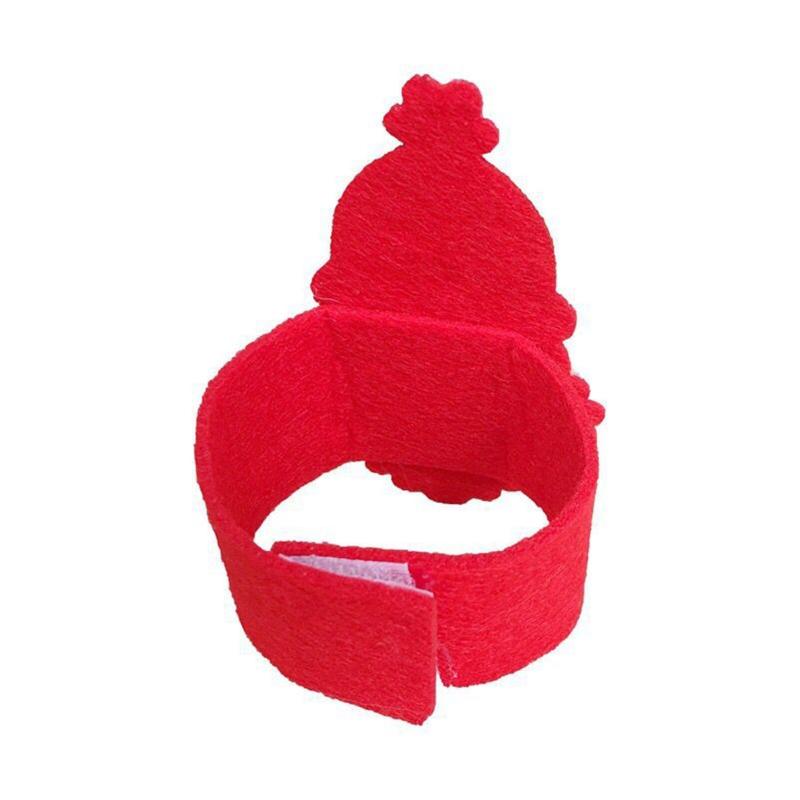 4-teiliges Weihnachtsserviettenring-Set, Serviettenringhalter, Weihnachtsmann-Gürtelform, für Zuhause, Weihnachten, Bankett, Party, Tischdekoration