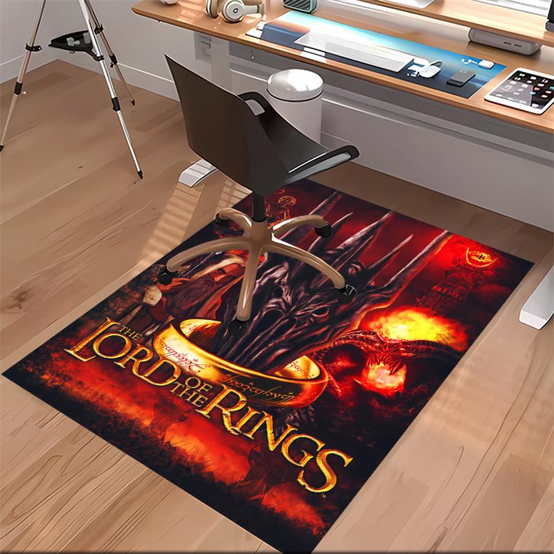 1pc The Lord of the Rings2 Print Area Rug - Soft, Washable Non-Slip Indoor Mat for Office Chairs, Living Room, Home Office Decorative Rug