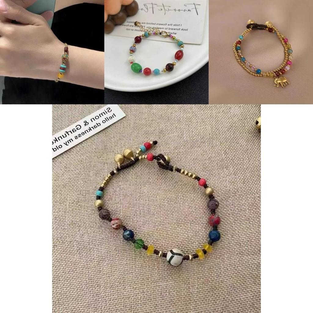 Double Design Creative Layer Braided Rope Bracelet With Cute Elephant Charm