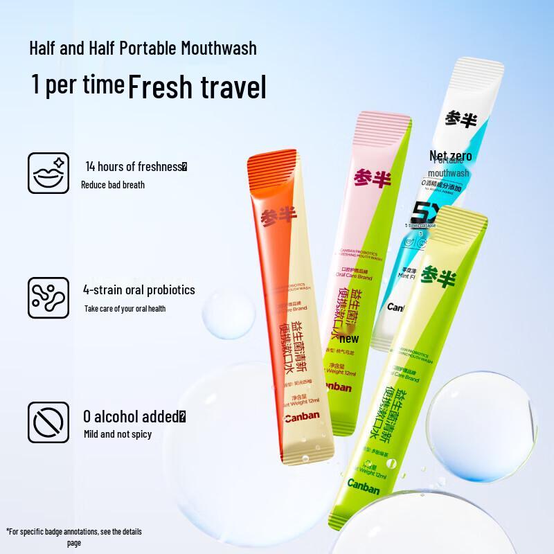 Sanban Peach Oolong Probiotic Portable Mouthwash