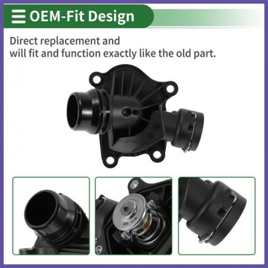 Engine Coolant Thermostat Housing Assembly for BMW 328i 128i Z4 X3 X5