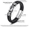 Men’s Stainless Steel Tribal Braided Bracelet – Handmade Weaving Titanium Steel Wristband